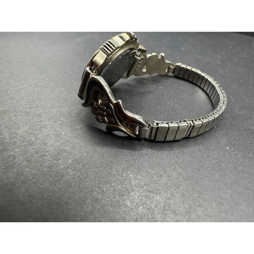 Fossil EC-6840 Watch Women's Silver Tone Turquoise Native American Band 3ATM